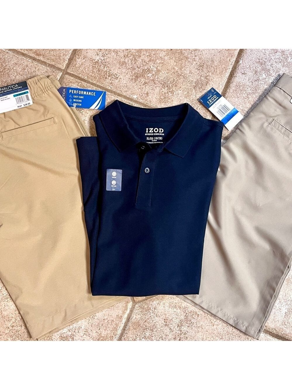 Izod Nautica Polo and Khaki Shorts Bundle NWT